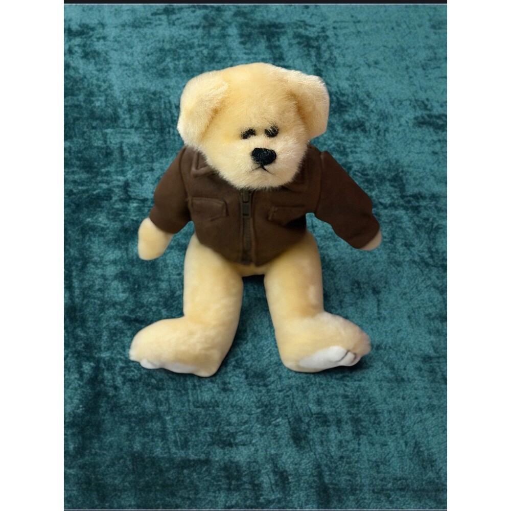 Ty Classic Beanbag Plush Teddy Bear with Brown Jacket & Heart Logo